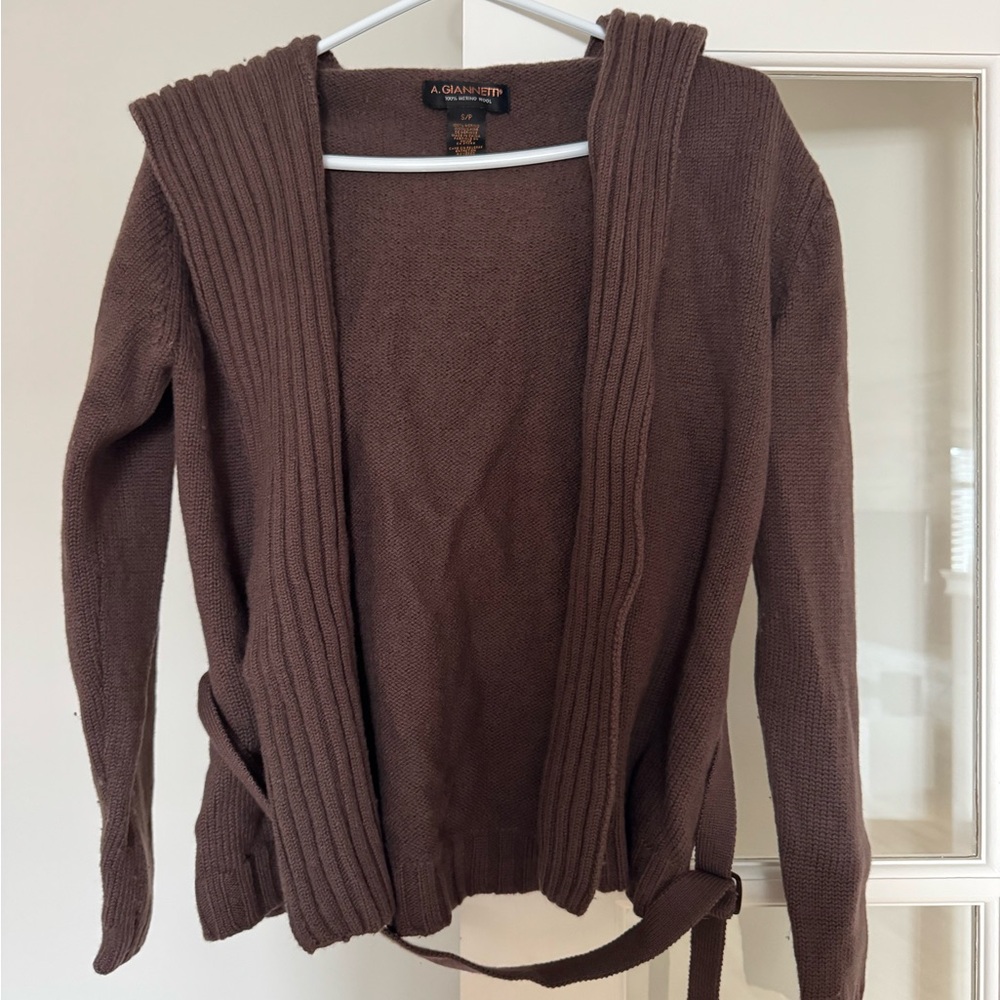 A. Giannetti Women's Brown Cardigan Sweater
